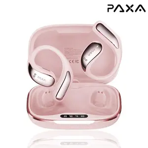 PAXA Vogbuds 5 Pro OWS Smart Voice Assistant Headset,Dynamic Stereo Sound Earbuds with ENC Call Noise Canceling Mic, Digital Battery Display