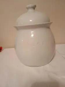 POTTERY BARN Great White Ceramic Cookie Jar Large