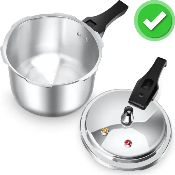 3L Mini Aluminum Pressure Cooker Fast Cooking Pot Gas Stove Safe Compact 3-Liter 3L Mini Aluminum Pressure Cooker Fast Cooking Pot Gas Stove Safe Compact 3-Liter
