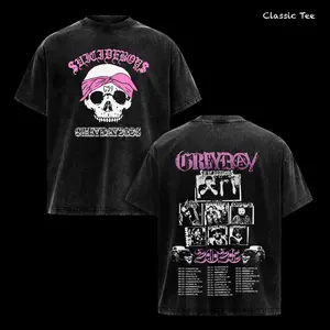GreyDay 2026 Tour Shirt – Vintage Acid Washed Oversized Graphic T Shirt, G59 Skull Pink Bandana Design, Rap Underground Hip Hop Streetwear, Concert Tour Merch Aesthetic, Heavyweight Cotton Unisex Tee, Gift for Music Fans
