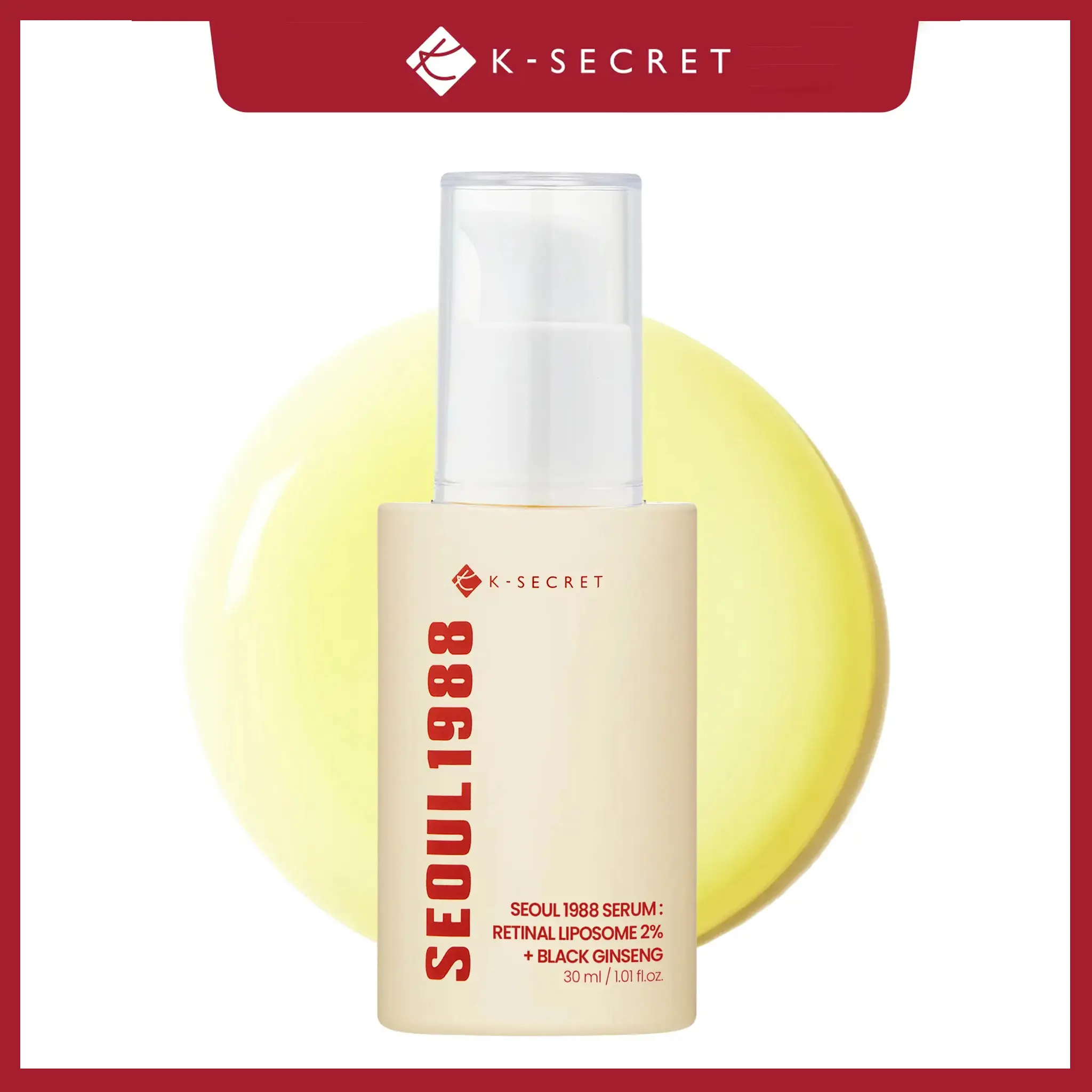 [KSECRET] Seoul 1988 Retinal Serum - 2% Advanced Retinal Liposome Formulation, Intensive Wrinkle Care, Pore Minimizing, Skin Renewal - Korean Skincare Serum