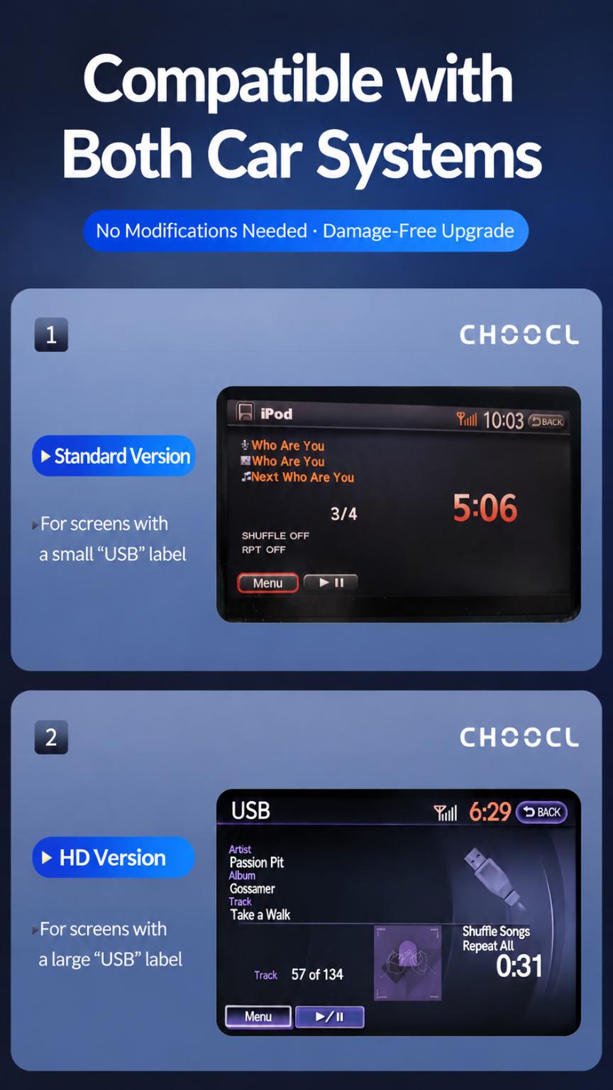CHOOCL Bluetooth Car Adapter with USB Interface for Infiniti Q70/G37/EX/FX35/JX/QX50/QX60/M & NMC Patrol(2012-2018)/Qashqai(2014)/Murano(2011-2012)/Altima(2011-2012)/Rogue(2014-2016)