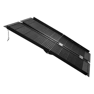 Heavy-Duty Portable Folding Aluminum Wheelchair Ramp - 3ft Length, 800lb Capacity - Non-Slip Surface - Easy Access for Garden Steps, Doorways & Curbs - Durable Handicap Tool Kit