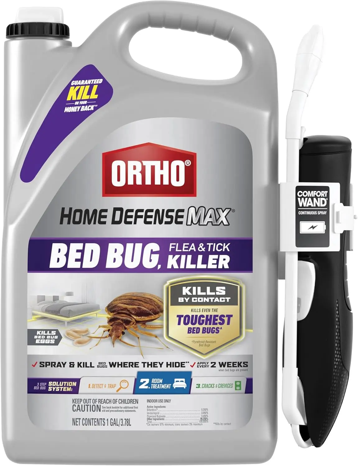 Ortho Home Defense Max Bed Bug, Flea & Tick Killer, 1 gal. | Also Kills Bed Bug Eggs, Ready-to-Use, Indoor Pest Control Spray