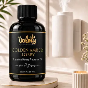 Valmy Golden Amber Lobby – Luxury Waterless Fragrance Oil for Nebulizing Diffusers & HVAC Systems (100 ml)