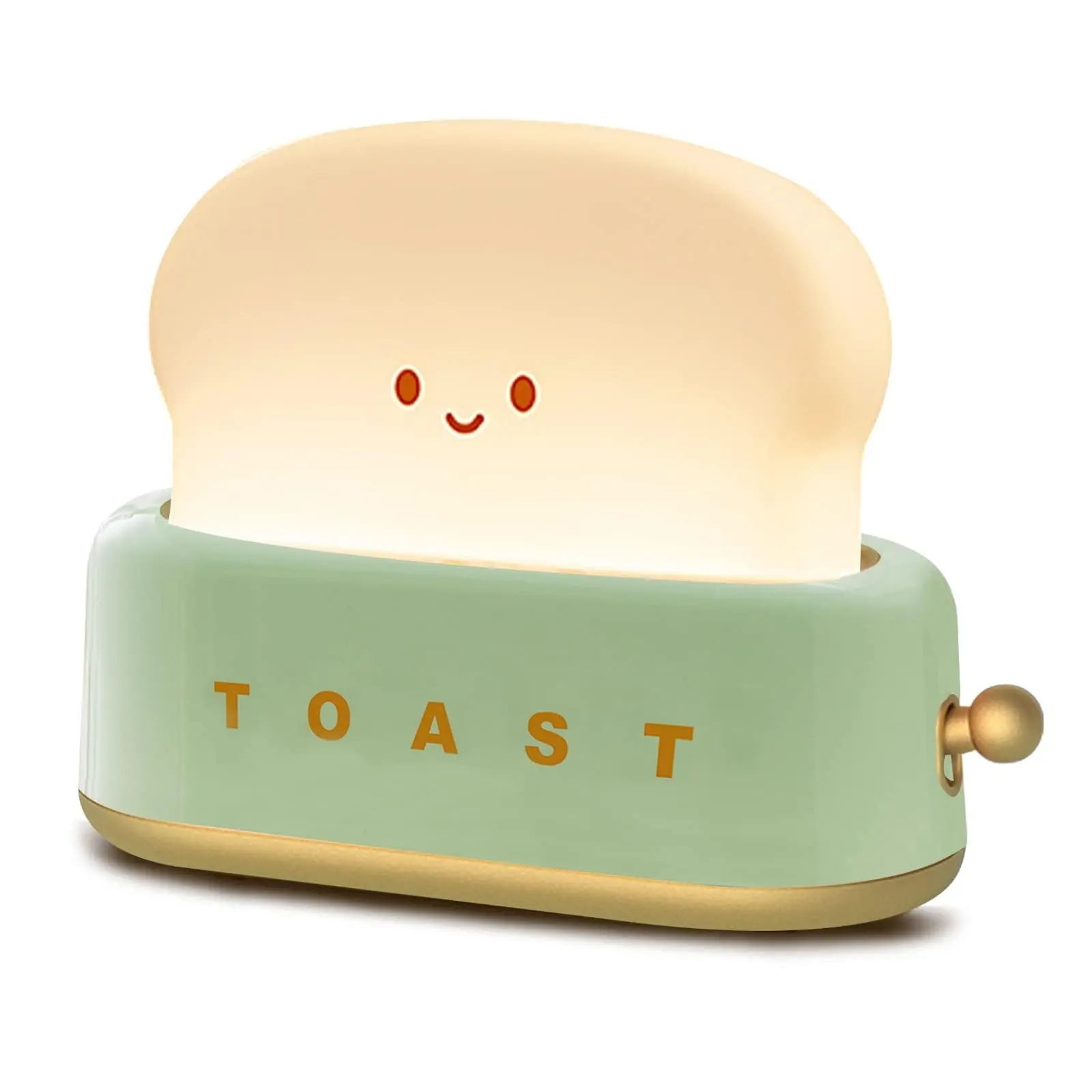 Led Cute Toaster Lamp,Toast Bread Night Light, Super Squishy Silicone USB Rechargeable and Portable Light with Timer, Xmas Ideal Gifts for Baby Kids Girls Teens