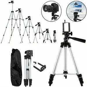 Professional Camera Tripod, Tripod for Camera,Versatile Cell Phone Tripod with Tripod Bag, Lightweight Portable Camera Tripod Stand Compatible with Smartphone Cameras Selfie Cellphone