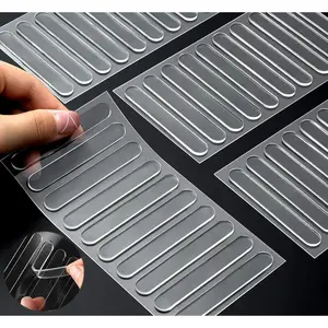 Cabinet Door Bumpers 40 count Self Adhesive Clear Bumper for Sound Dampening Pads with Rubber Bumper Stripes