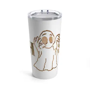 Ghost - Made from 925 Lincoln Logs - Tumbler 20oz Bottle Drinkware Insulated Lid Flasks Plastic Stainless Steel Glossy Halloween Portable Water Bottles Mug