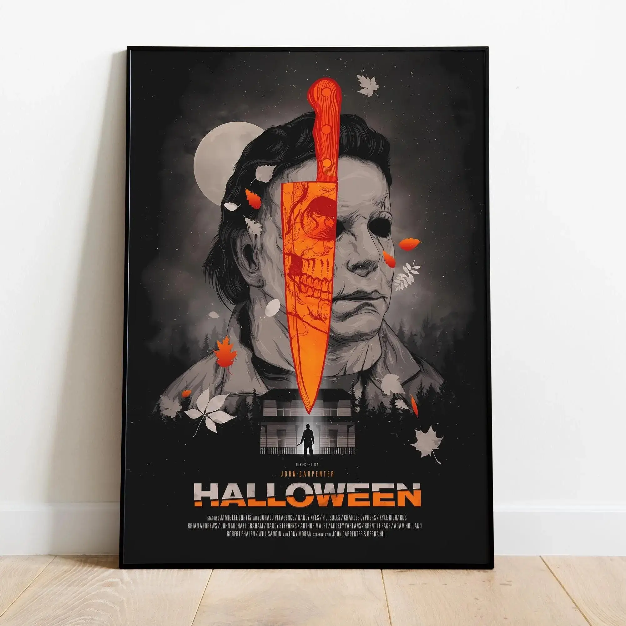Michael Myers Movie Halloween Poster, Halloween Room Decoration Horror Movie Wall Art, Nightmare Gift V4