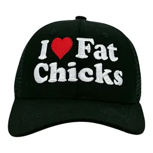 I Heart Fat Chicks Hat Funny Sarcastic Graphic Novelty Cap Funny Hats Funny offensive  Novelty Caps for Men Black - Standard