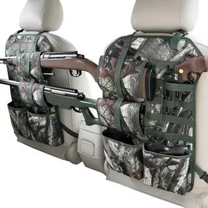 Truck Gun Rack (A Pair), 900D Adjustable Seat Back Gun Storage, Heavy Duty Automotive Rifle Holder Hunting Accessories for Jeep, Truck, SUV, Off-Road Vehicles