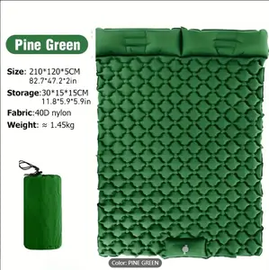 Luxurious Double Inflatable Mattress: Pillow, Pump & Pillow Included - Perfect For Camping, Travel & Backpacking!