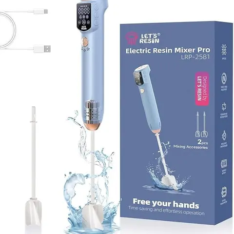 Upgraded Resin Mixer Master,3 Speeds Control Epoxy Mixer with AI Mode&HD Large Screen,Intelligent Resin Mixer Electric and Stand for Epoxy Resin,Resin Molds, Soap Making - Let's Resin