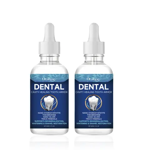 Oralhoe Daily Tooth Armor Liquid Drops with Nano Hydroxyapatite & Theobromine, Gentle Formula for Fresh Breath, Sensitive Teeth Support, Everyday Oral Care