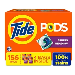 Tide PODS HE Laundry Detergent Pods Free and Gentle 156 Count Hypoallergenic Formula for Sensitive Skin 3.69 kg Bulk Pack