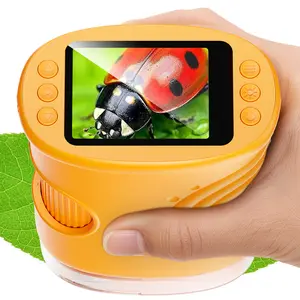 1000X  Microscope for Kids 2.0" Screen Rechargeable Mini Pocket Digital Microscopes Portable Edu Gift Children Students handheld device
