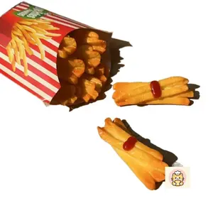 5 Pcs Simulation French Fries Ketchup Set Gift for Kids Toy Play Food for Birthday Party Decoration Photography Props Living Room Ornaments