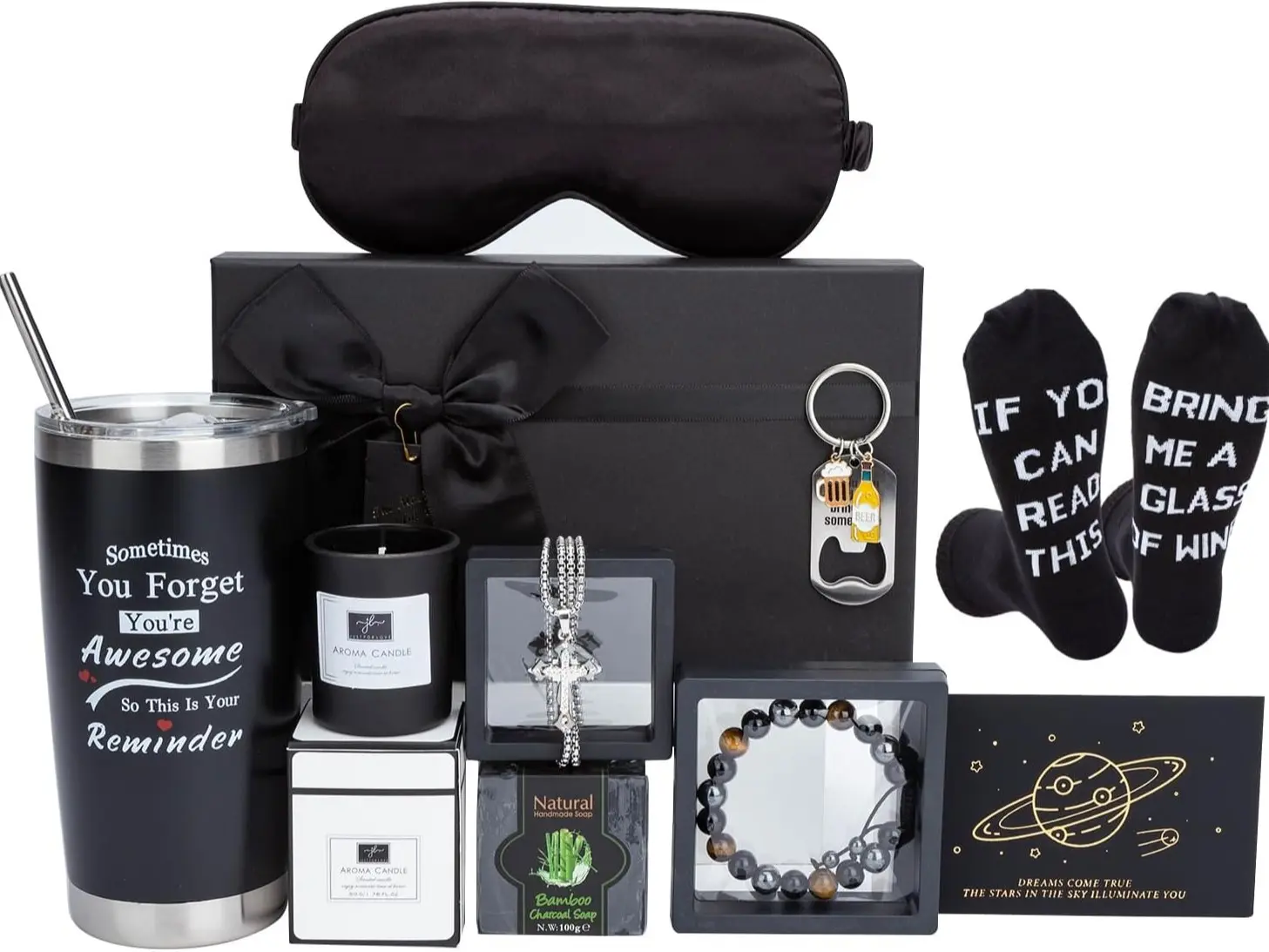 Birthday Gifts for Men Premium Gifts Baskets for Him Gifts Basket Ideas Set Thank You Gifts Man Retirement Gifts Father Birthday Presents for Dad Husband Boyfriend Box Christmas Gifts Baskets