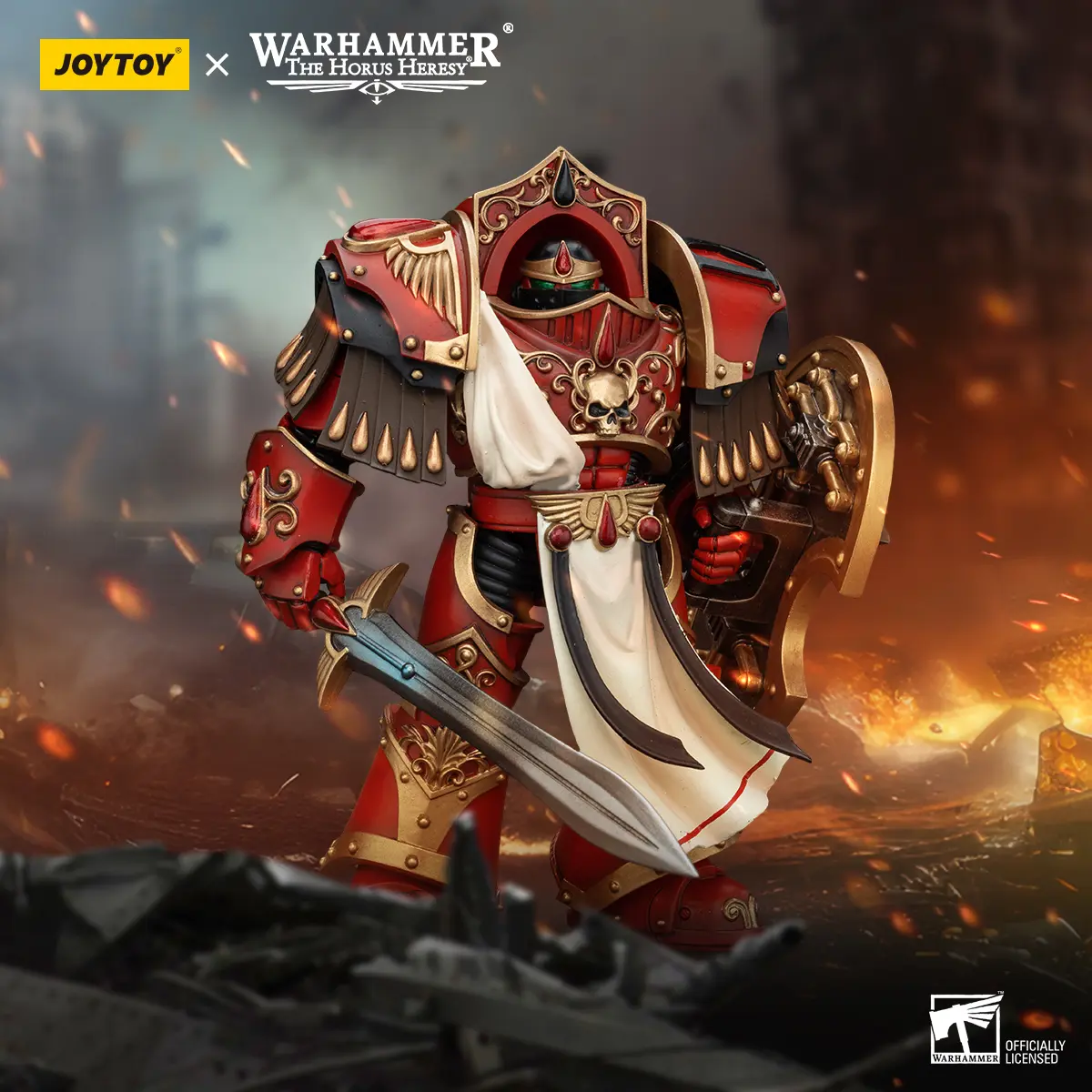 JOYTOY Warhammer 40K Blood Angels Crimson Paladins Squad Crimson Paladin 1 1/18 Limited Edition Action Figure Model Collectible for Display for Back to School, Thanksgiving Gifts, Office Desktop Decoration