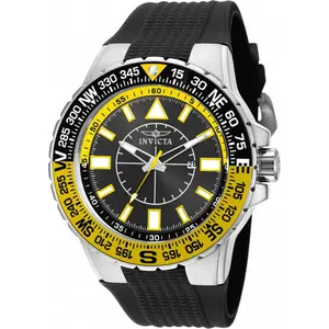Invicta Men's 52mm Aviator Quartz Yellow Silicone Strap Watch