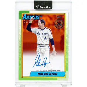 Nolan Ryan Houston Astros Autographed 2025 Topps Orange 1990 Topps Design #90AU-NR #23/25 Card - Fanatics Authentic Certified