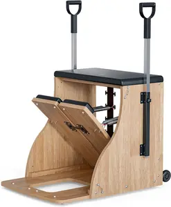 Pilates Chair Wunda Chair Pilates Combo Chair with Handles Split Pedals Reformer Machine for Yoga Core Training Rehabilitation Includes Non-Slip Socks