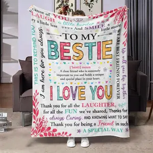 Letter Pattern Blanket, 1 Count Colorful Soft Warm Throw Blanket, Air-conditioned Room Blanket, Warm Nap Blanket for Home & Office