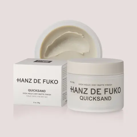 Hanz De Fuko QUICKSAND Hair Wax Styler - Unisex Haircare Product with Extra Strong Hold, Dry Matte Finish, Eucalyptus, Diatomaceous Earth, Oil Control, Texture Enhancement, Silicone-Free Formula, 60Ml, Beachy Salt Look, Root Lift, Second-Day Wearability