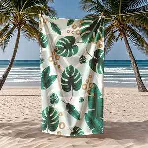 1pc Trendy Bamboo Back Beach Towel, Lightweight Quick-Dry Compact, Ideal for Travel Swimming and Camping, High-Quality Summer Towel