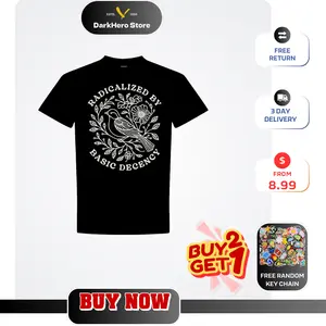 Radicalized By Basic Decency Shirt, Political Protest Tshirt, Feminist Activist Gift, Woman's Liberal Shirt, Aesthetic Social Justice Tee