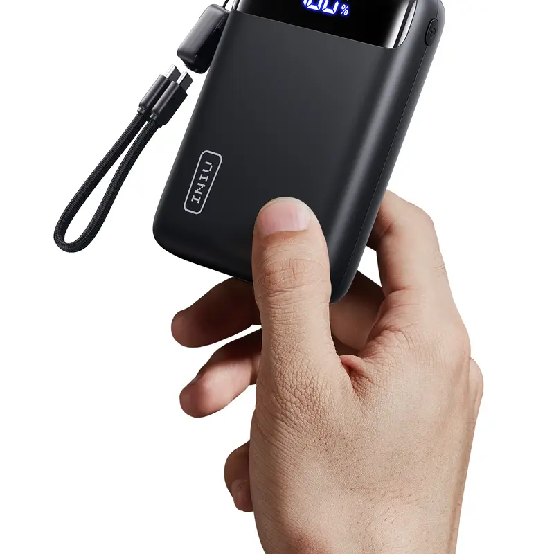 INIU High Power Portable Power Bank Charger - 20000mAh High Capacity Battery, 22.5W Fast Charging, USB-C In & Out, PD 3.0, QC 4.0, LED Display, Mobile Phone Accessories for iPhone 17-13 Pro, Samsung (Black)