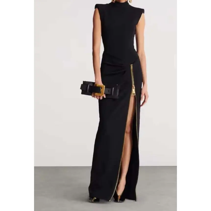 NEW $398 The Noir Structured Column Zip Dress - TikTok Shop NEW $398 The Noir Structured Column Zip Dress - TikTok Shop