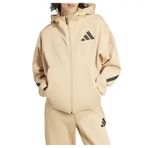 adidas Womens Z.N.E. Hoodie Training Athletic Outerwear Casual - Beige adidas Womens Z.N.E. Hoodie Training Athletic Outerwear Casual - Beige