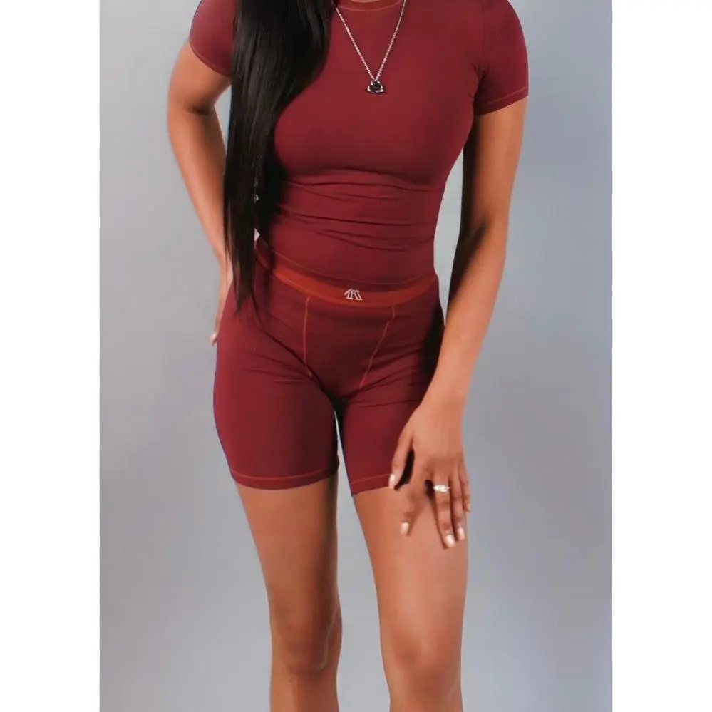 Kkila “Maroon” Short Set