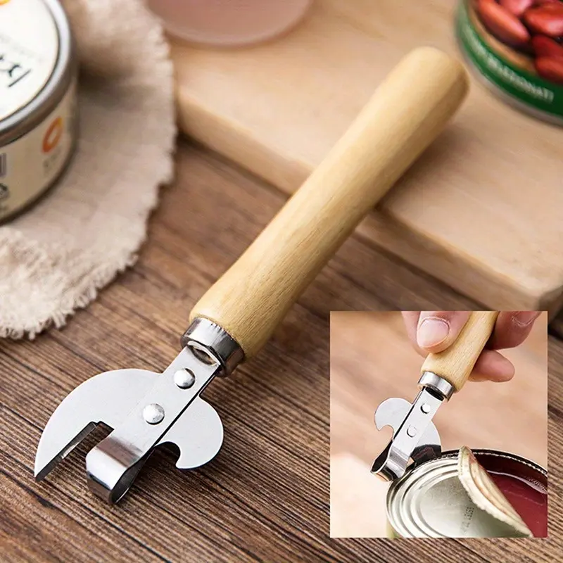 1pc Can Opener Multifunctional Bottle Opener Stainless Steel Beef Can Opener Eau Milk Iron Can Head Knife Beer Bottle Beverage Can Opener Kitchen Utensils
