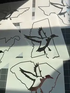 State Outline with Flying Duck Decal for Trucks or Cars