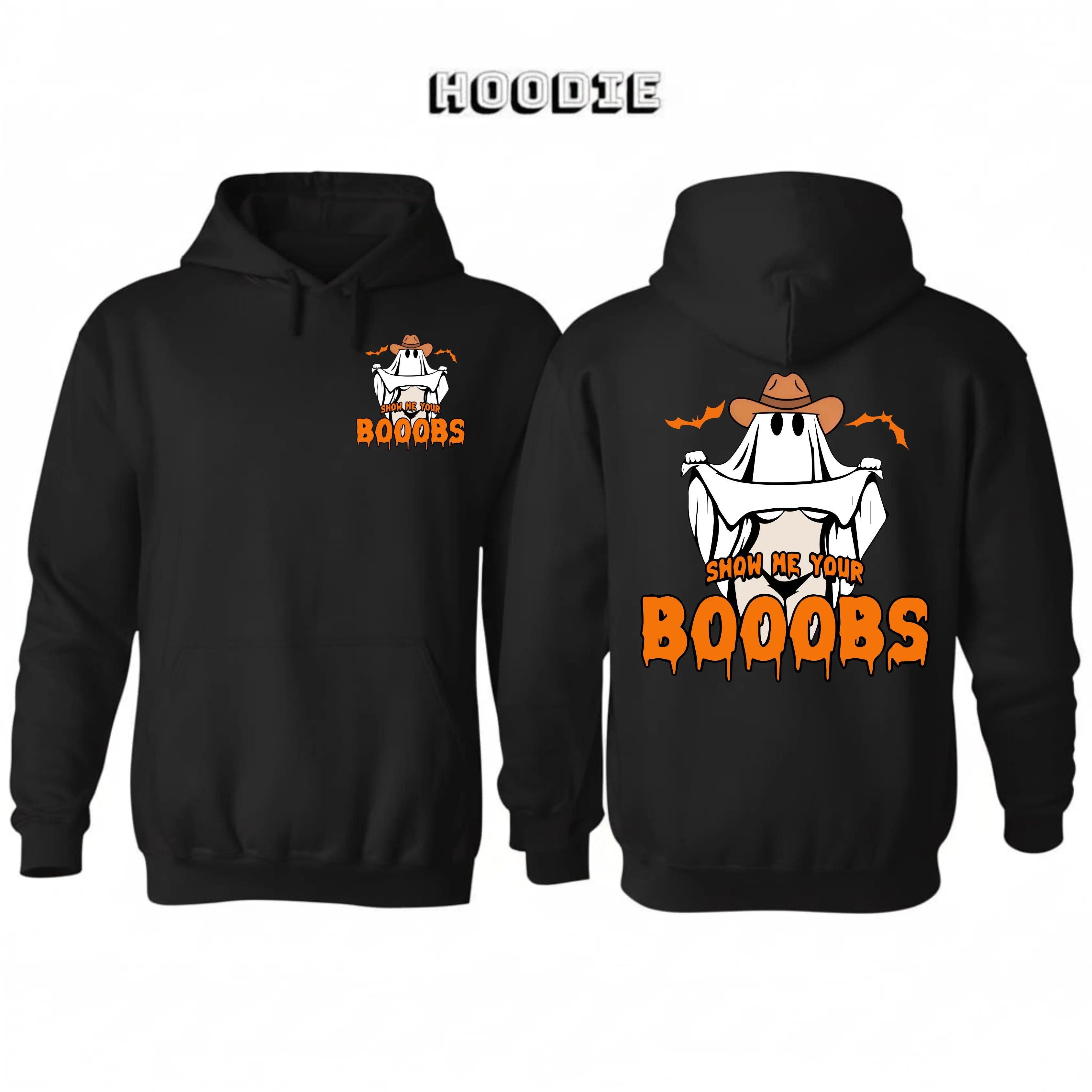 Show Me Your Booobie Hoodie Sweatshirt T-Shirt, cowgirl Halloween Ghost Shirt, Funny Halloween Ghost Cute Shirt, Vintage Tee For Men and Women, Unisex Shirt