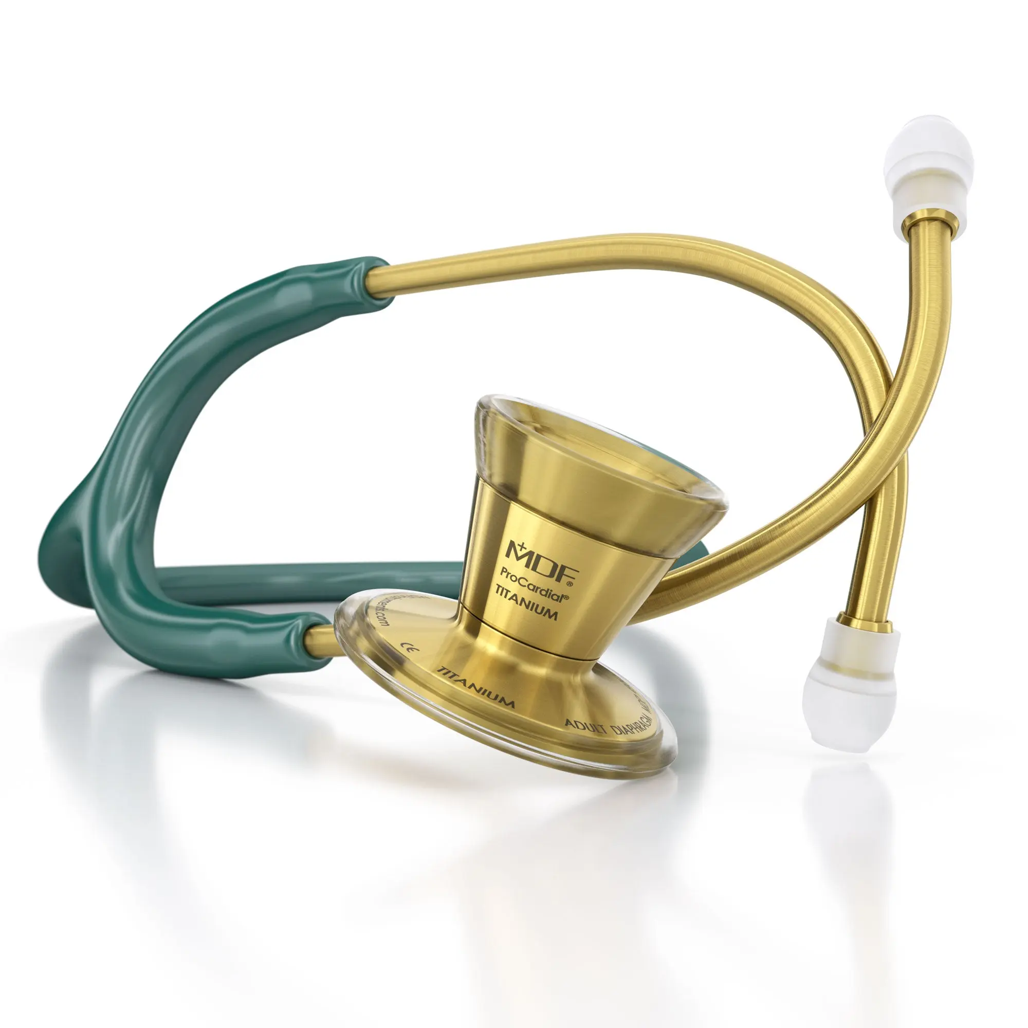 ProCardial® Titanium Cardiology Stethoscope - Green/Gold