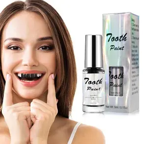 Black Tooth Paint,Professional Black Out Teeth Makeup,Quick Dry & Realistic, for Cosplay,Rotten Teeth Makeup and Missing Teeth SFX for Halloween Art Theater