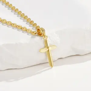 KissYan Layered Cross Necklace for Women, 14K Gold Plated Cubic Zirconia Pendant Necklaces Cross Faith Necklaces, Gold Cross Choker Trendy Jewelry Gifts for Women & Jewelry for Christmas Gifts