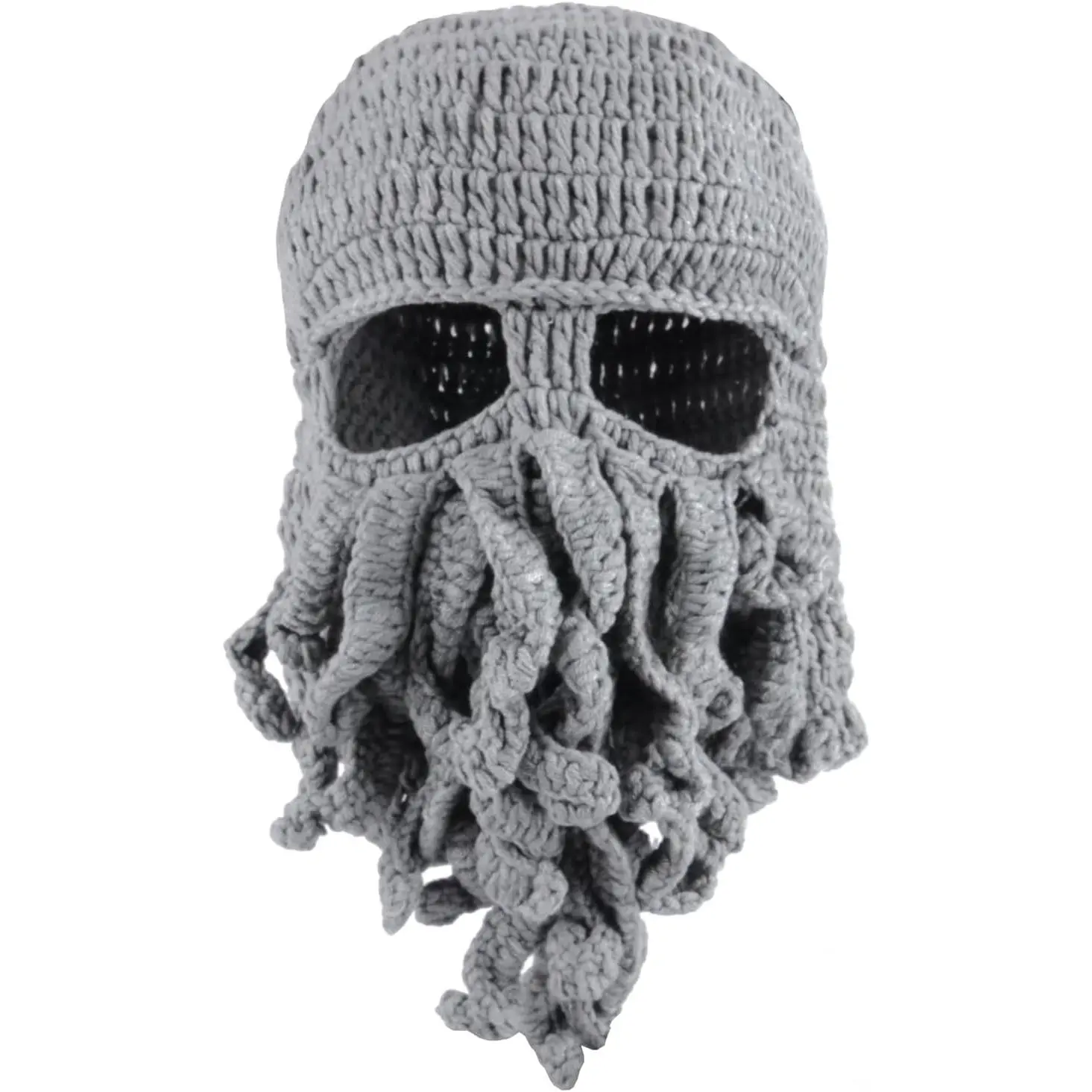 Beard Beanie Hat Knit Funny Pirate Hat Winter Octopus Hat Windproof Warm Squid Mask for Men Women Hallowee