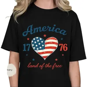 American 250 Flag Heart Shirt, US 250th Anniversary shirt, Semiquincentennial T-shirt, 1776 2026 July 4th Tee Betsy Ross Vintage Casual Daily Wear Tee For Men & Women, Apparel Made In The USA