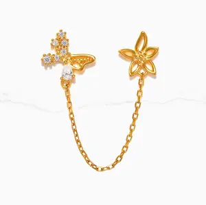 Butterfly Effect Flat Back Double Earring