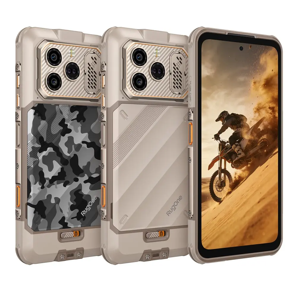 RugOne Xever 8 Rugged Phone– Swappable Battery 2.0 4800mAh & 2 Batteries Included,IP69K/IP68 MIL-STD-810H,64MP Night Vision & AI Camera,120Hz 6.5" Screen,Helio G200 6nm,16GB RAM+128GB/256GB ROM,eSIM Ready,Hi-Fi Audio,Build-in TorchX,Thin Tough Smartphone