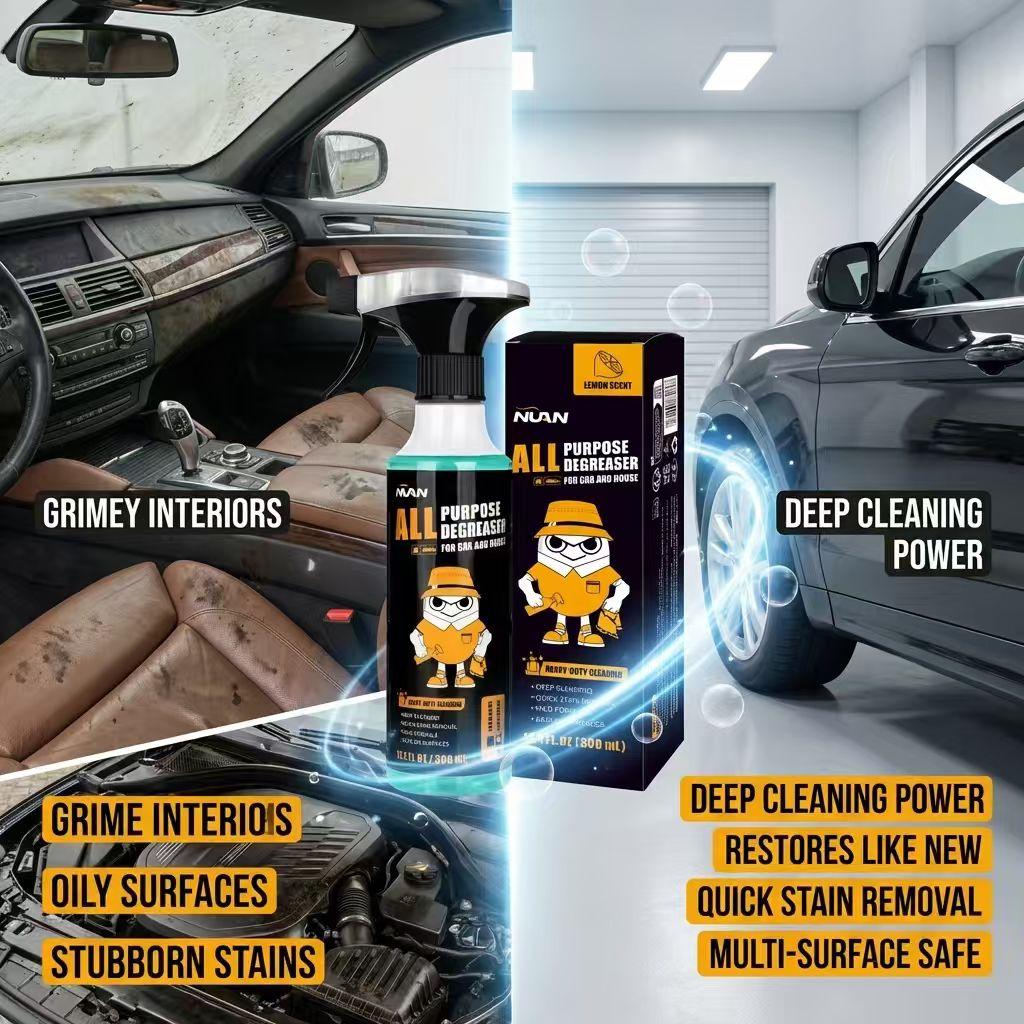 Nuan Multi-purpose cleaning spray: 300ml Multifunctional Cleaner for Home & Car, Removes Dirt, Water Stains and Dust