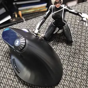 Monster Airmars M2 MAX Ergonomic Vertical Mouse, 2.4G Bluetooth Dual Mode, Long Battery Life, Media Knob Control, for Laptop Desktop PC Mac