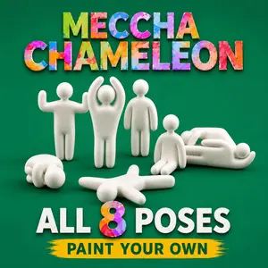 Meccha Chameleon Figure | Paint Your Own Mecha Chameleon | Hide & Seek Collectible | Gaming Desk Decor | 3D Printed