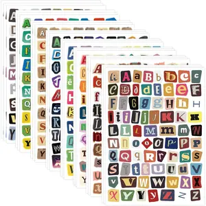 1900+ Magazine Letter Stickers, 24 Sheets Vintage Scrapbook Ransom Alphabet Stickers for Scrapbooking Journaling DIY Crafts Gift Junk Journal