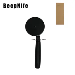 [BeepNife] Pizza Cutter - 9.25 Inch Sharp Stainless Steel Blade (430) with Finger Guard & Non-Slip Handle - HAND-WASH RECOMMENDED FOR LON Pizza Slicer for Crusts and Pie